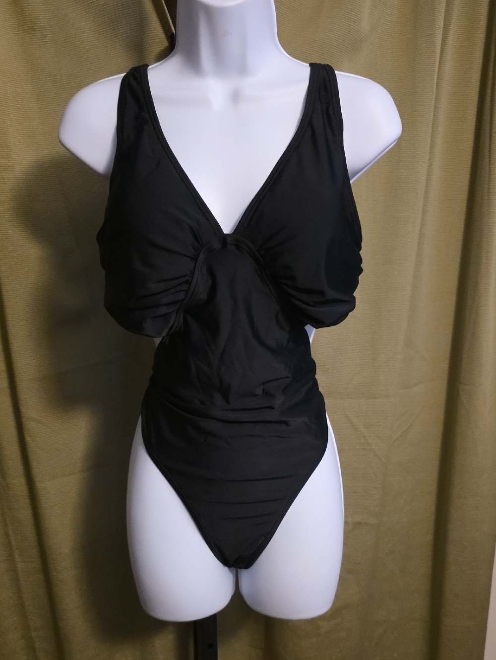 Sleek Black One-Piece Swimsuit
